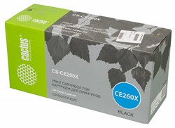 Лазерный картридж Cactus CS-CE260X (HP 649X) черный увеличенной емкости для HP Color LaserJet CP4520, CP4525, CP4525dn, CP4525n, CP4525xh (17'000 стр.) - фото 10264
