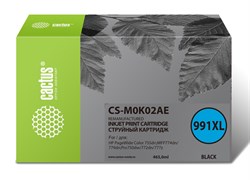 Струйный картридж Cactus CS-M0K02AE (HP 991) черный увеличенной емкости для HP PageWide 755dn, MFP 774dn, 779dn, Pro 750dw, 772dn (465 мл) - фото 12872