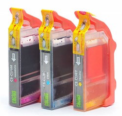 Струйный картридж Cactus CS-CLI8C/M/Y (CLI-8) цветной для Canon Pixma iP3300, iP3500, iP4200, iP4200x, iP4300, iP4500, iP4500x, iP5200, iP5200r, iP5300, iP6600, iP6600d, iP6700, iP6700d, iX4000, iX5000, MP500, MP510 (3 x 12 мл) - фото 14820