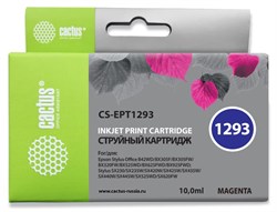 Струйный картридж Cactus CS-EPT1293 (T1293) пурпурный для принтеров Epson Stylus SX230, SX420w, SX430w, SX440w, SX525wd, SX535wd, Stylus Office B42wd, BX305f, BX320fw, BX625fwd, BX635fwd, WF 3520dwf, WF 7015 (10 мл) - фото 14981