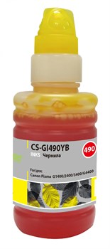 Чернила Cactus CS-GI490YB желтый для Canon Pixma G1400, G2400, G3400 (100 мл) - фото 15250