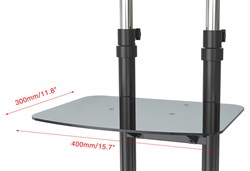 Стойка для телевизора Cactus CS-ST04H черный, 32"-70" напольный, мобильный (макс. 45 кг) - фото 16248