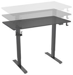 Стол Cactus CS-ED-BBK столешница МДФ черный, каркас черный, столешница 120x60 см - фото 16325