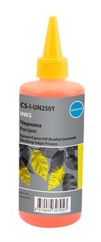 Чернила Cactus CS-I-Un250Y желтый для HP, Lexmark, Canon, Epson, Brother (250 мл.) - фото 17088