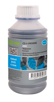 Чернила Cactus CS-I-Un500C голубой для HP, Lexmark, Canon, Epson, Brother (500 мл.) - фото 17091