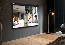 Экран Cactus Wallscreen CS-PSW-168X299-BK 16:9 настенно-потолочный белый, корпус черный (168x299 см.) - фото 17588
