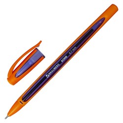 Ручка шариковая масляная Brauberg "Bomb gt Color", синяя, прорезиненный корпус ассорти, узел 0,7 мм, линия письма 0,35 мм - фото 19014