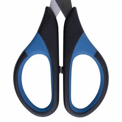 Ножницы Brauberg "Office-Expert" 170 мм, сине-черные, резиновые вставки, 3-х сторонняя заточка - фото 19051