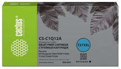 Струйный картридж Cactus CS-C1Q12A (HP 727) черный для HP Designjet T920, T930, T1500, T1530 (300 мл) - фото 19859
