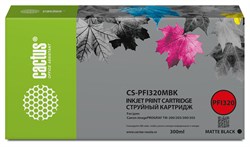 Струйный картридж Cactus CS-PFI320MBK черный матовый для Canon imagePROGRAF TM-200, TM-200 MFP L24ei, TM-205, TM-300 (300 мл) - фото 19936
