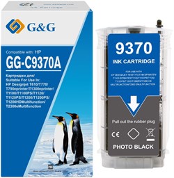 Струйный картридж G&G GG-C9370A фото черный для HP Designjet T610, T770, T790eprinter, T1300eprinter, T1100 (130 мл) - фото 21363