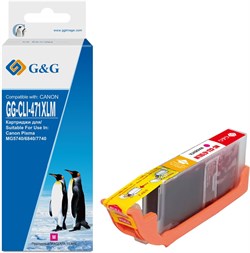 Струйный картридж G&G GG-CLI-471XLM (CLI-471XLM) пурпурный для Canon TS5040, MG5740, MG6840, MG7740  (10.8 мл) - фото 21401