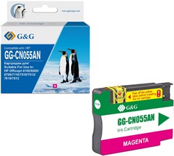 Струйный картридж G&G GG-CN055AN пурпурный (14мл) для HP Officejet 6100, 6600, 6700, 7110, 7510 - фото 21527