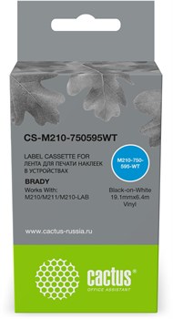 Картридж ленточный Cactus CS-M210-750595WT (M210-750-595-WT) для Brady M210, M211, M210-LAB - фото 21606