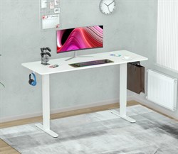 Стол для компьютера Cactus CS-EDL-WWT столешница ДСП белый, каркас белый, столешница 160x60 см - фото 21670