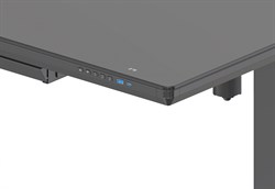 Стол Cactus CS-EGD-BBK столешница стекло черный, каркас черный, столешница 120x60 см - фото 21868