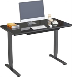 Стол Cactus CS-EGD-BBK столешница стекло черный, каркас черный, столешница 120x60 см - фото 21870