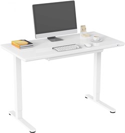 Стол для компьютера Cactus CS-EGD-WWT столешница стекло белый каркас белый, столешница 120x60 см - фото 22195