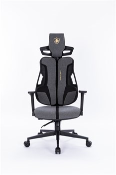 Кресло Cactus CS-CHR-DUO-GYBK серый/черный с подголов. крестов. сталь - фото 22246