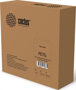 Пластик для принтера 3D Cactus CS-3D-PETG-1KG-RED PETG d1.75мм 1кг 1цв. - фото 23386
