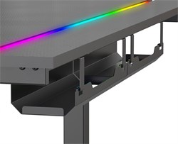 Стол для компьютера Cactus CS-EDXL-GBK столешница МДФ черный карбон каркас черный, столешница 140x60 см - фото 23588