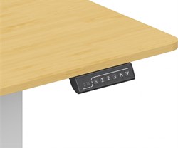 Стол для компьютера Cactus CS-ED-WTBAM столешница бамбук бежевый каркас белый, столешница 120x60 см - фото 23855