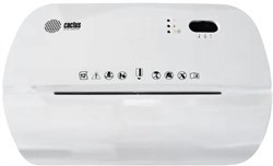 Шредер Cactus CS-SH-K4 белый/черный (секр.P-4) фрагменты 12лист. 17лтр. скрепки скобы пл.карты - фото 23887