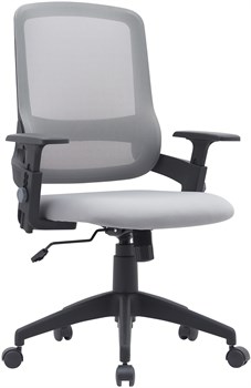 Кресло Cactus CS-MC313-BKGY черный/серый сетка/ткань низк.спин. крестов. пластик пластик черный - фото 23915