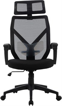 Кресло Cactus CS-MC414-BK черный сетка/ткань с подголов. крестов. пластик - фото 23921