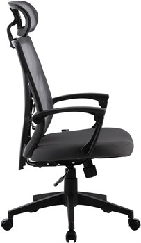 Кресло Cactus CS-MC414-GY черный/серый сетка/ткань с подголов. крестов. пластик - фото 23927