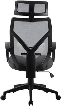 Кресло Cactus CS-MC414-GY черный/серый сетка/ткань с подголов. крестов. пластик - фото 23929