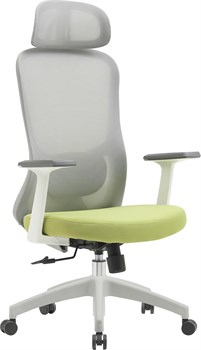 Кресло Cactus CS-GMC515-GYGN серый сиденье салатовый сетка/ткань с подголов. крестов. пластик пластик серый - фото 23968