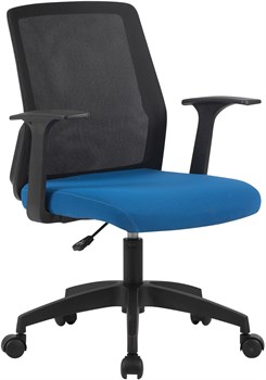 Кресло Cactus CS-MC222-BKBL черный сиденье темно-синий сетка/ткань низк.спин. крестов. пластик пластик черный - фото 23973