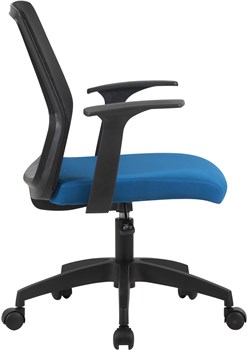 Кресло Cactus CS-MC222-BKBL черный сиденье темно-синий сетка/ткань низк.спин. крестов. пластик пластик черный - фото 23975