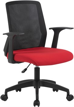 Кресло Cactus CS-MC222-BKRD черный сиденье темно-красный сетка/ткань низк.спин. крестов. пластик пластик черный - фото 23985