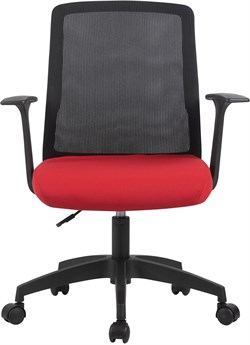 Кресло Cactus CS-MC222-BKRD черный сиденье темно-красный сетка/ткань низк.спин. крестов. пластик пластик черный - фото 23986