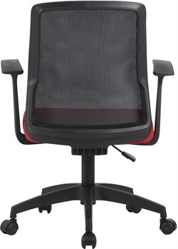 Кресло Cactus CS-MC222-BKRD черный сиденье темно-красный сетка/ткань низк.спин. крестов. пластик пластик черный - фото 23988