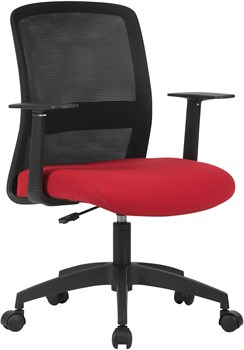 Кресло Cactus CS-MC333-BKRD черный сиденье темно-красный сетка/ткань низк.спин. крестов. пластик пластик черный - фото 23997