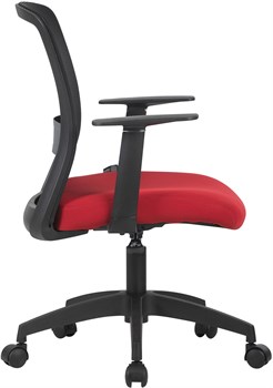 Кресло Cactus CS-MC333-BKRD черный сиденье темно-красный сетка/ткань низк.спин. крестов. пластик пластик черный - фото 23999