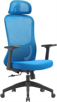 Кресло Cactus CS-MC515-BL темно-синий сиденье темно-синий сетка/ткань с подголов. крестов. пластик пластик черный - фото 24032