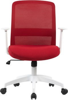 Кресло Cactus CS-WMC333-RD темно-красный сиденье темно-красный сетка/ткань низк.спин. крестов. пластик пластик белый - фото 24058