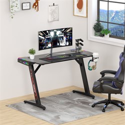 Стол игровой Cactus CS-GTZ-BK-RGB столешница ДСП черный каркас черный, столешница 120x60 см - фото 24062