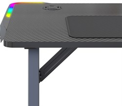 Стол игровой Cactus CS-GTZ-BK-RGB столешница ДСП черный каркас черный, столешница 120x60 см - фото 24065