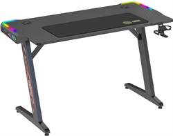 Стол игровой Cactus CS-GTZ-BK-RGB столешница ДСП черный каркас черный, столешница 120x60 см - фото 24069
