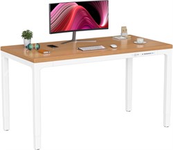 Стол для компьютера Cactus CS-ET-WWD столешница МДФ белый дуб молочный каркас белый, столешница 160x80 см - фото 24147