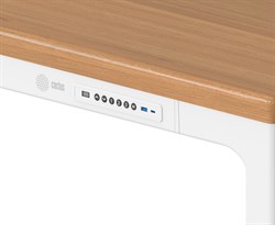 Стол для компьютера Cactus CS-ET-WWD столешница МДФ белый дуб молочный каркас белый, столешница 160x80 см - фото 24151