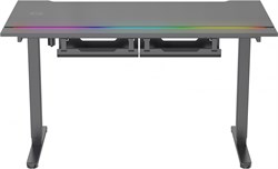 Стол для компьютера Cactus CS-EDXL-GBK столешница МДФ черный карбон каркас черный, столешница 140x60 см - фото 24183