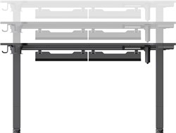 Стол для компьютера Cactus CS-EDXL-GBK столешница МДФ черный карбон каркас черный, столешница 140x60 см - фото 24185