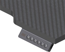 Стол для компьютера Cactus CS-EDXL-GBK столешница МДФ черный карбон каркас черный, столешница 140x60 см - фото 24187