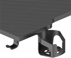 Стол для компьютера Cactus CS-EDXL-GBK столешница МДФ черный карбон каркас черный, столешница 140x60 см - фото 24188